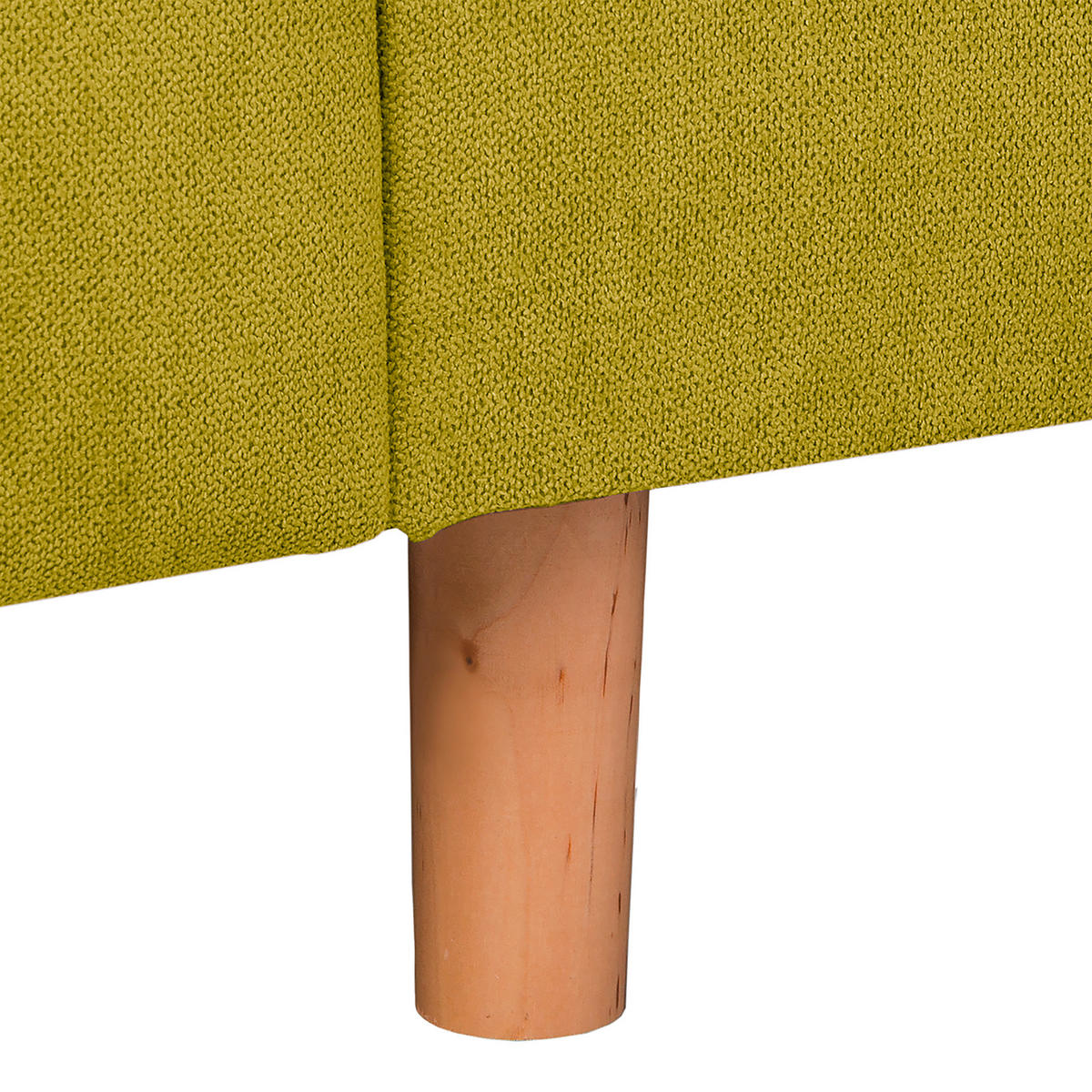 ECKSOFA Ariella Hellgrün Mikrofaser  - Naturfarben/Hellgrün, Design, Holz/Textil (231/161cm) - Livetastic