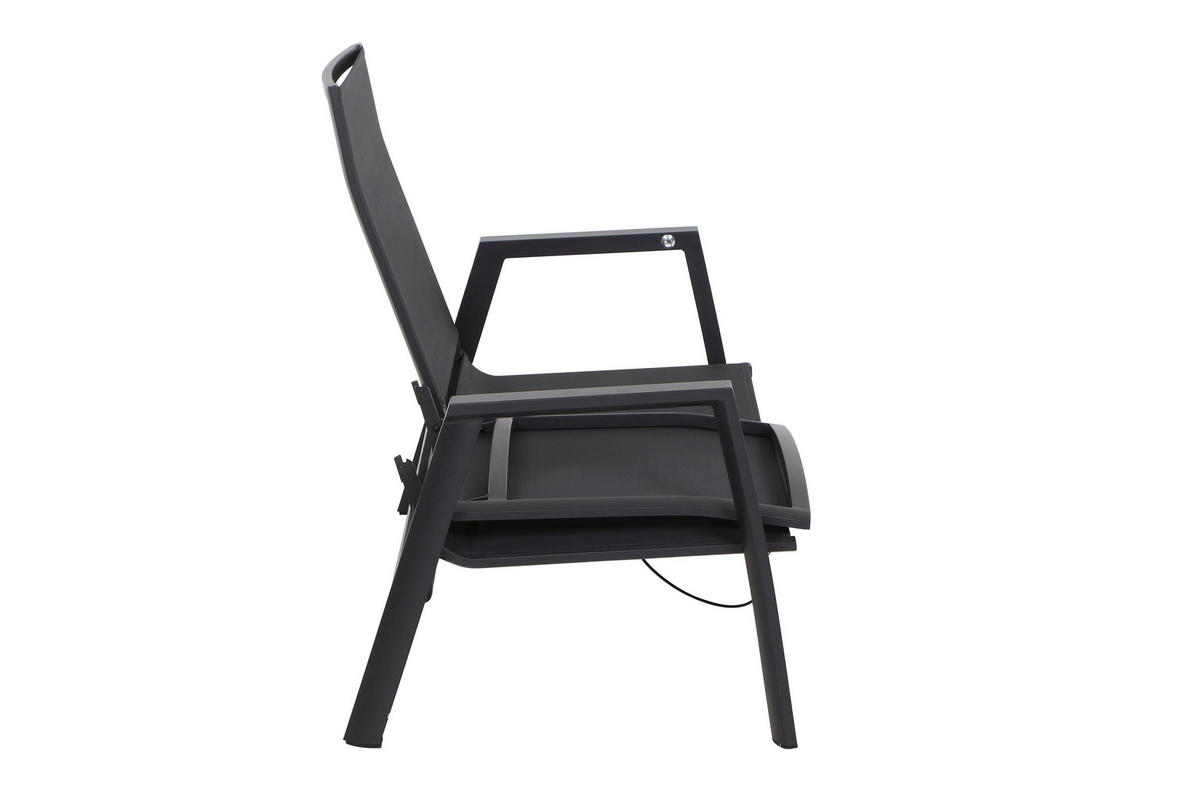 LOUNGEGARNITUR 5-teilig   72,5/82,5/99 cm Aluminium  - Grau, Basics, Keramik/Kunststoff (72,5/82,5/99cm) - Siena Garden
