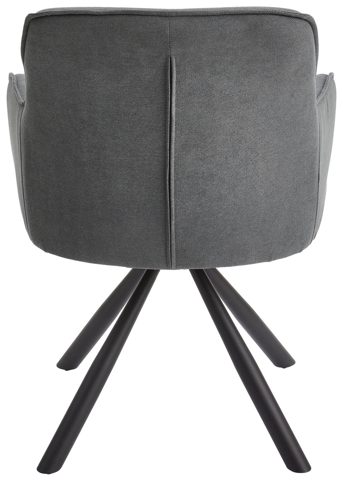 ARMLEHNSTUHL  in Eisen Webstoff  - Schwarz/Grau, Modern, Textil/Metall (62/84/62cm) - Livetastic