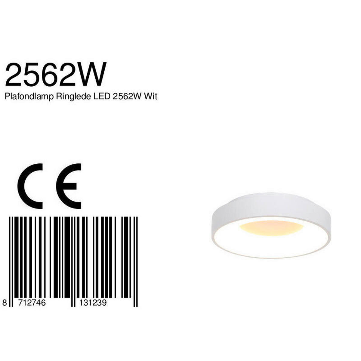 LED-DECKENLEUCHTE Ringlede 38/9 cm   - Weiß, Basics, Kunststoff/Metall (38/9cm)