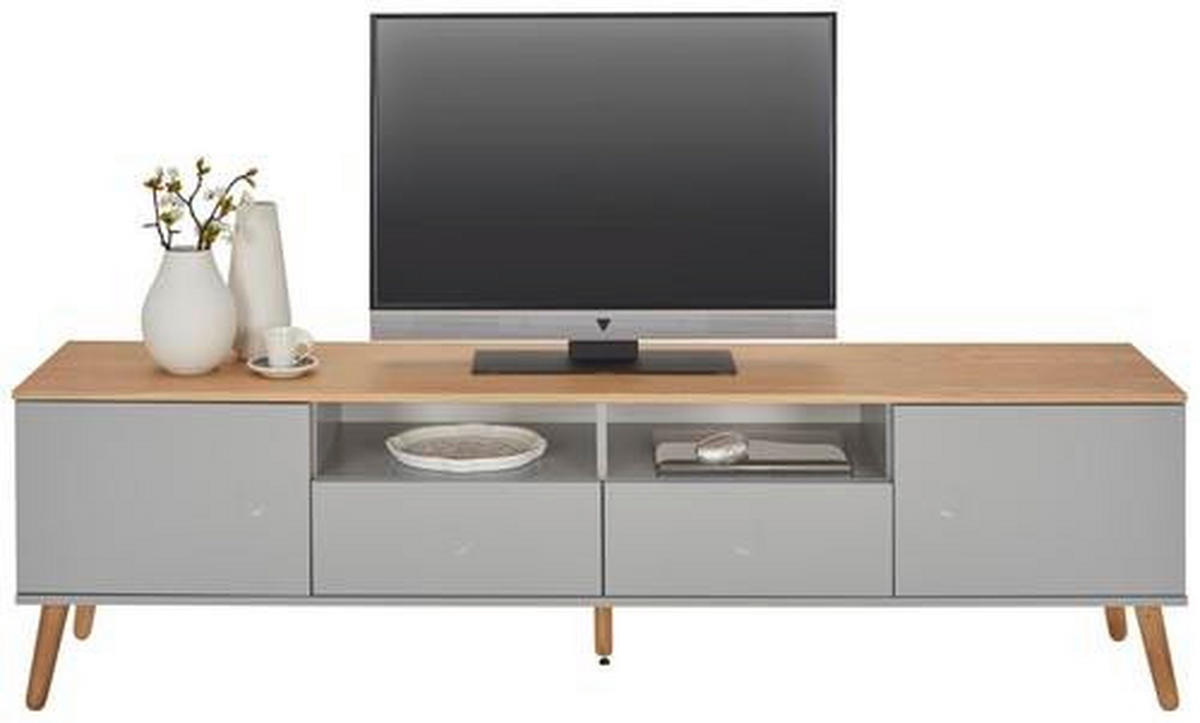 TV-ELEMENT - Eichefarben/Grau, MODERN, Holz/Holzwerkstoff (192/54/43cm)