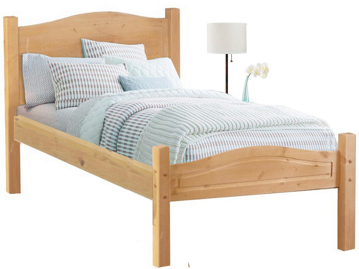BETT 208/99 cm  in Naturfarben  - Naturfarben, Design, Holz (208/99cm) - MID.YOU