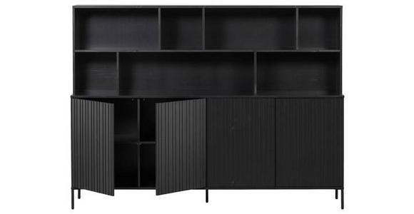 BUFFET Schwarz  200/150/44 cm  - Schwarz, Design, Holz/Holzwerkstoff (200/150/44cm) - Ambia Home
