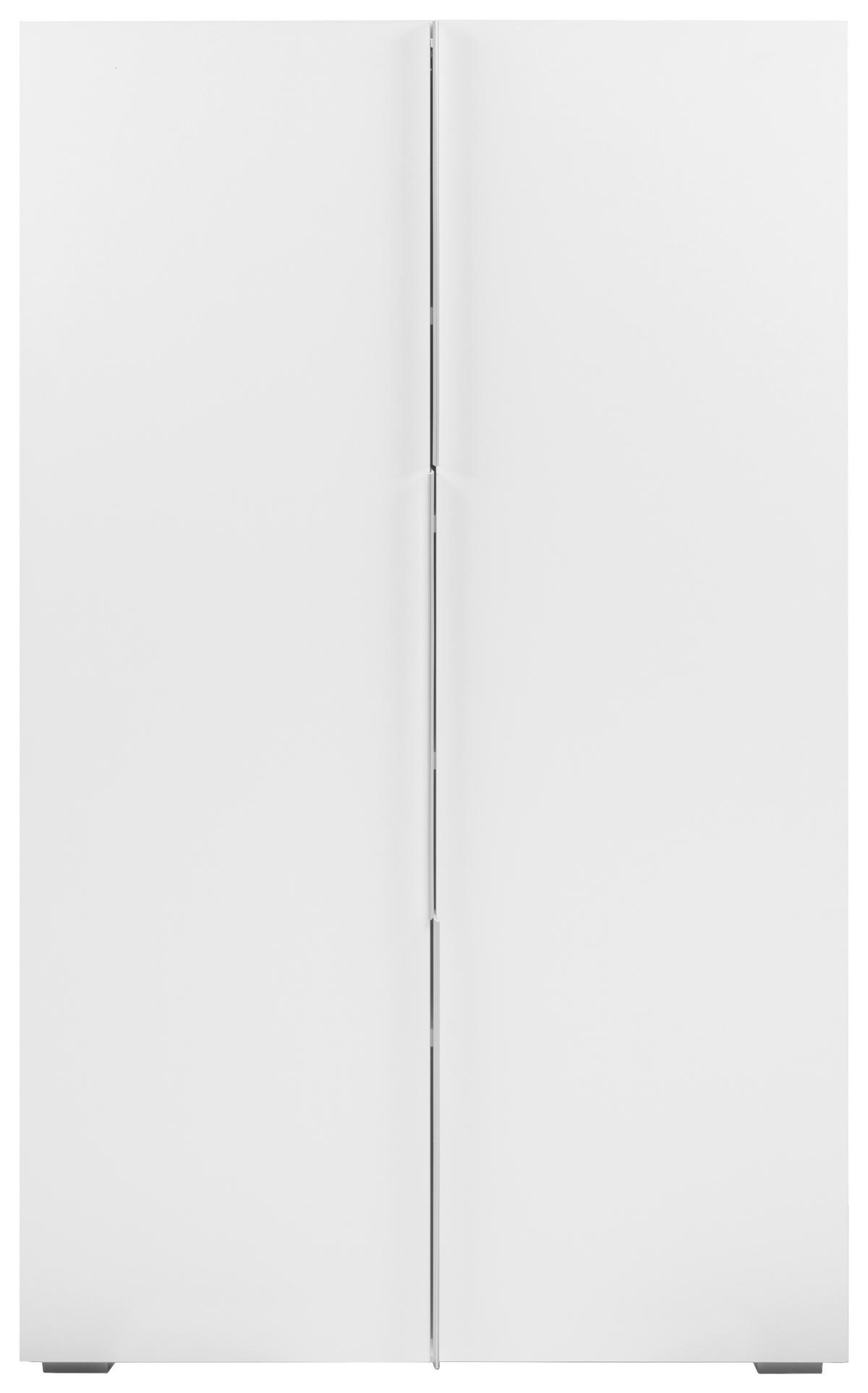 ORMAR GARDEROBNI  bijela  - bijela/boje aluminija, Moderno, drvni materijal/plastika (76/125/37,5cm) - MID.YOU