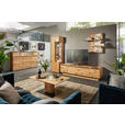 HIGHBOARD Eichefarben  180/119,3/39,5 cm  - Eichefarben/Schwarz, Natur, Glas/Holz (180/119,3/39,5cm) - Valnatura