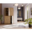 SCHUHSCHRANK 110/192/35 cm  - Eiche Artisan/Grau, Basics, Holzwerkstoff/Kunststoff (110/192/35cm) - Xora
