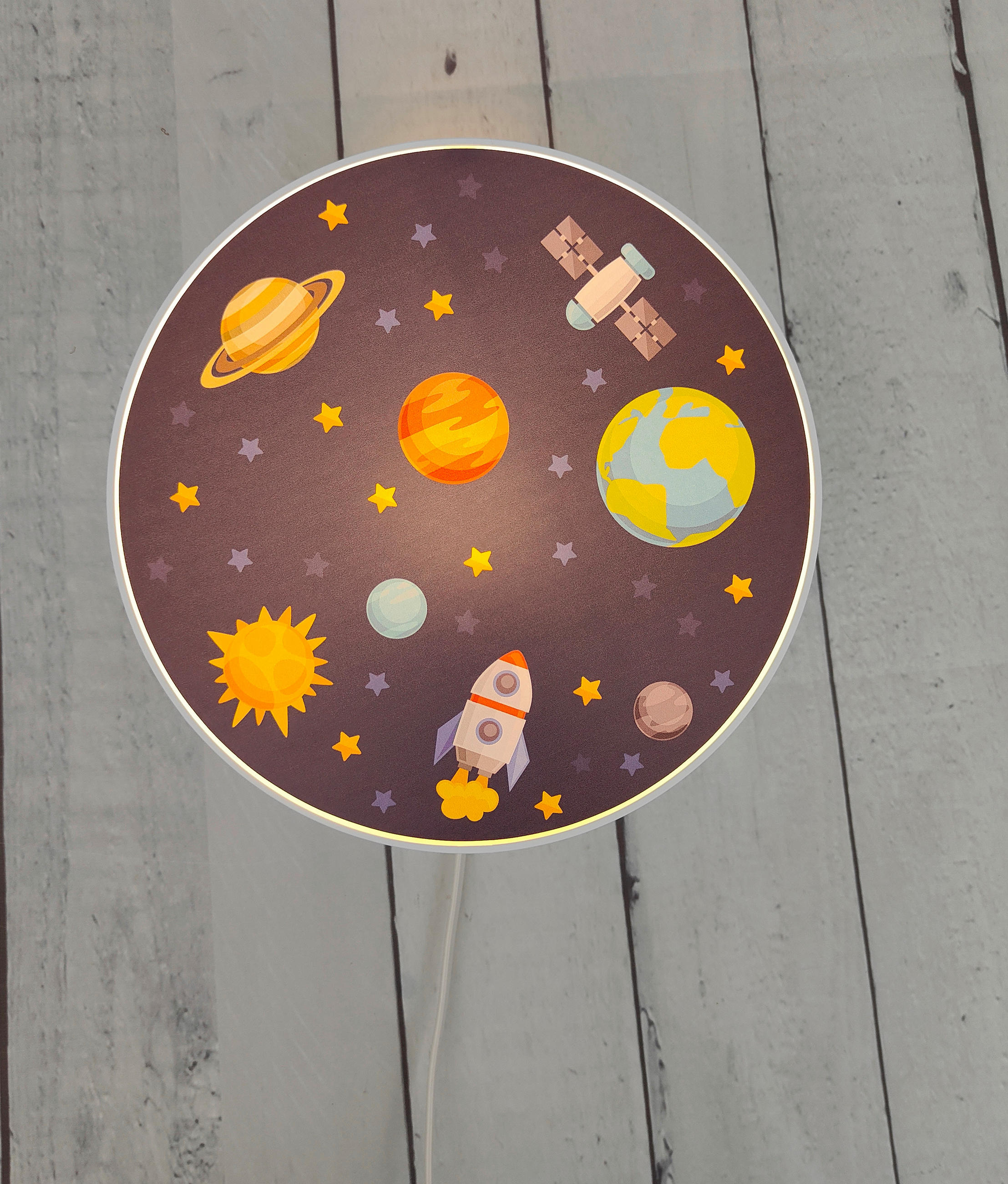 KINDERWANDLEUCHTE 25/25/8 cm   - Weiß, Basics, Kunststoff (25/25/8cm)