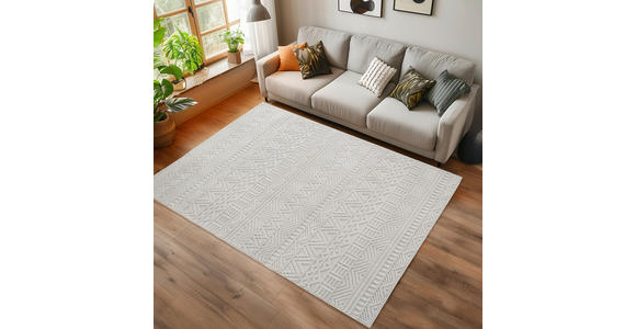 FLACHWEBETEPPICH 60/110 cm HELIX Creme  - Creme, Basics, Kunststoff/Textil (60/110cm) - Novel