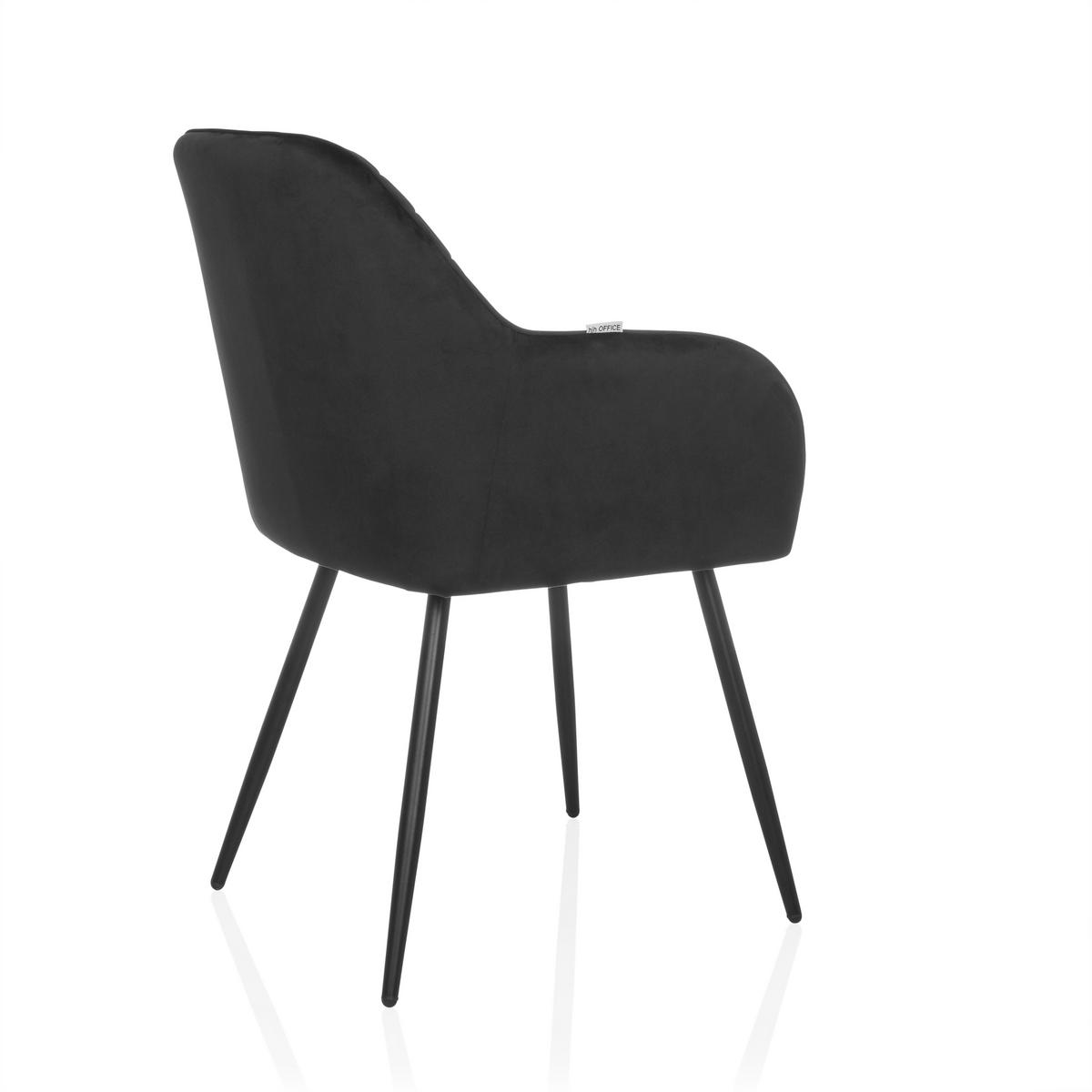 STOL MED ARMSTÖD  - svart, Modern, metall/textil (55/86/58cm) - MID.YOU