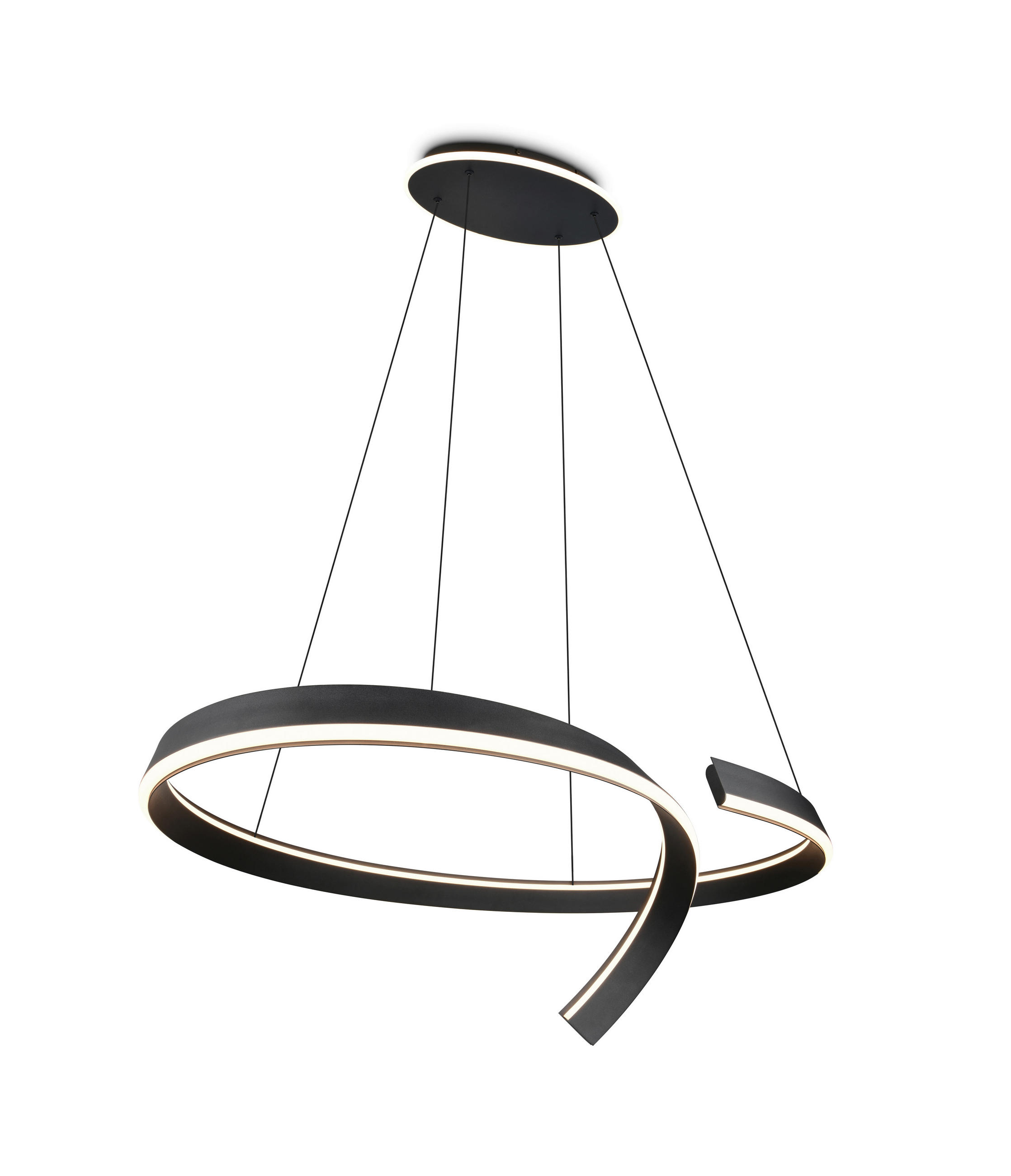 LED-HÄNGELEUCHTE CIRONDA 110/200/68 cm  - Schwarz, Design, Metall (110/200/68cm) - Cinque