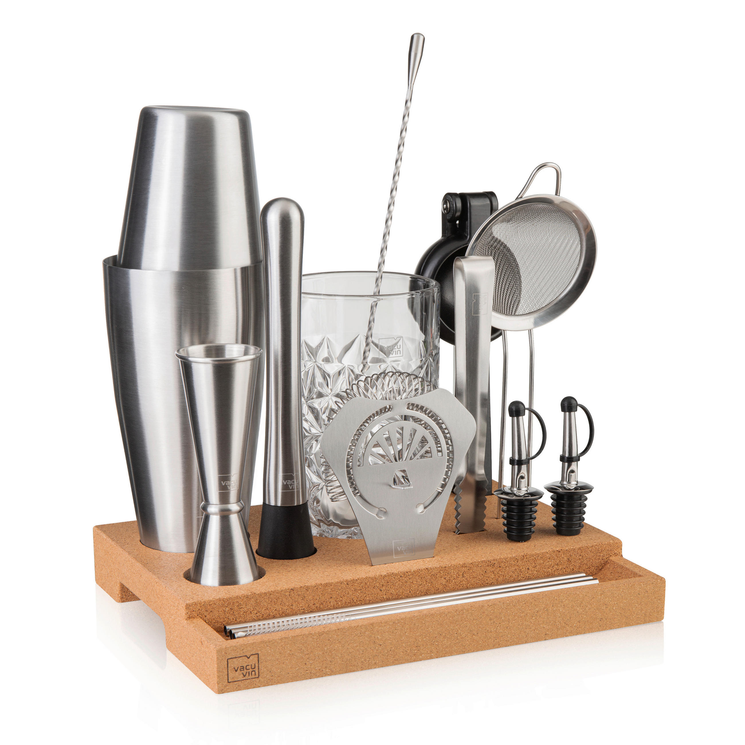 SET ZA KOKTEL Bar in a Box  - boje oplemenjenog čelika, Basics, metal (27/22,5/15cm) - Vacu Vin