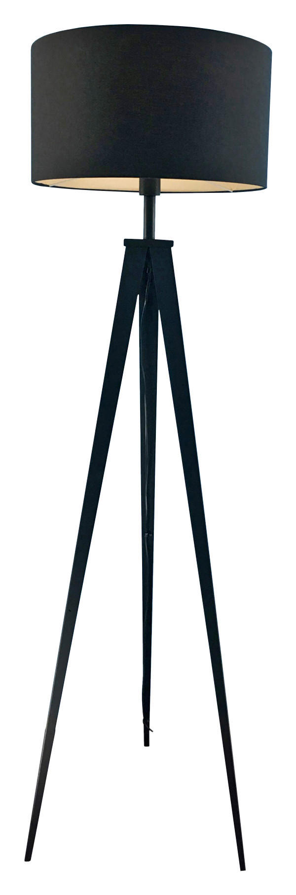 STOJEČA SVETILKA SAN DIEGO        49/158 cm       - črna, Konvencionalno, kovina/tekstil (49/158cm) - Novel