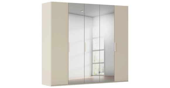 DREHTÜRENSCHRANK 251/223/61 cm,  in Champagner, 5-türig  - Champagner, Basics, Glas/Holzwerkstoff (251/223/61cm) - Novel