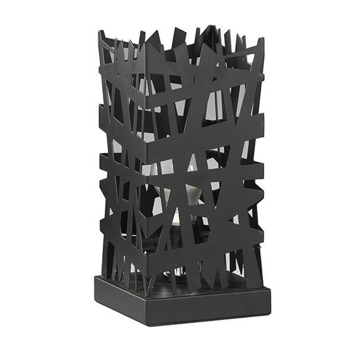 STOLNÍ LAMPA, E27, 14/29 cm  - černá/ostružinová, Design, kov (14/29cm)