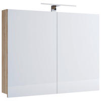 SPEGELSKÅP  - Sonoma ek, Modern, trämaterial/glas (60/59,2/12cm) - MID.YOU