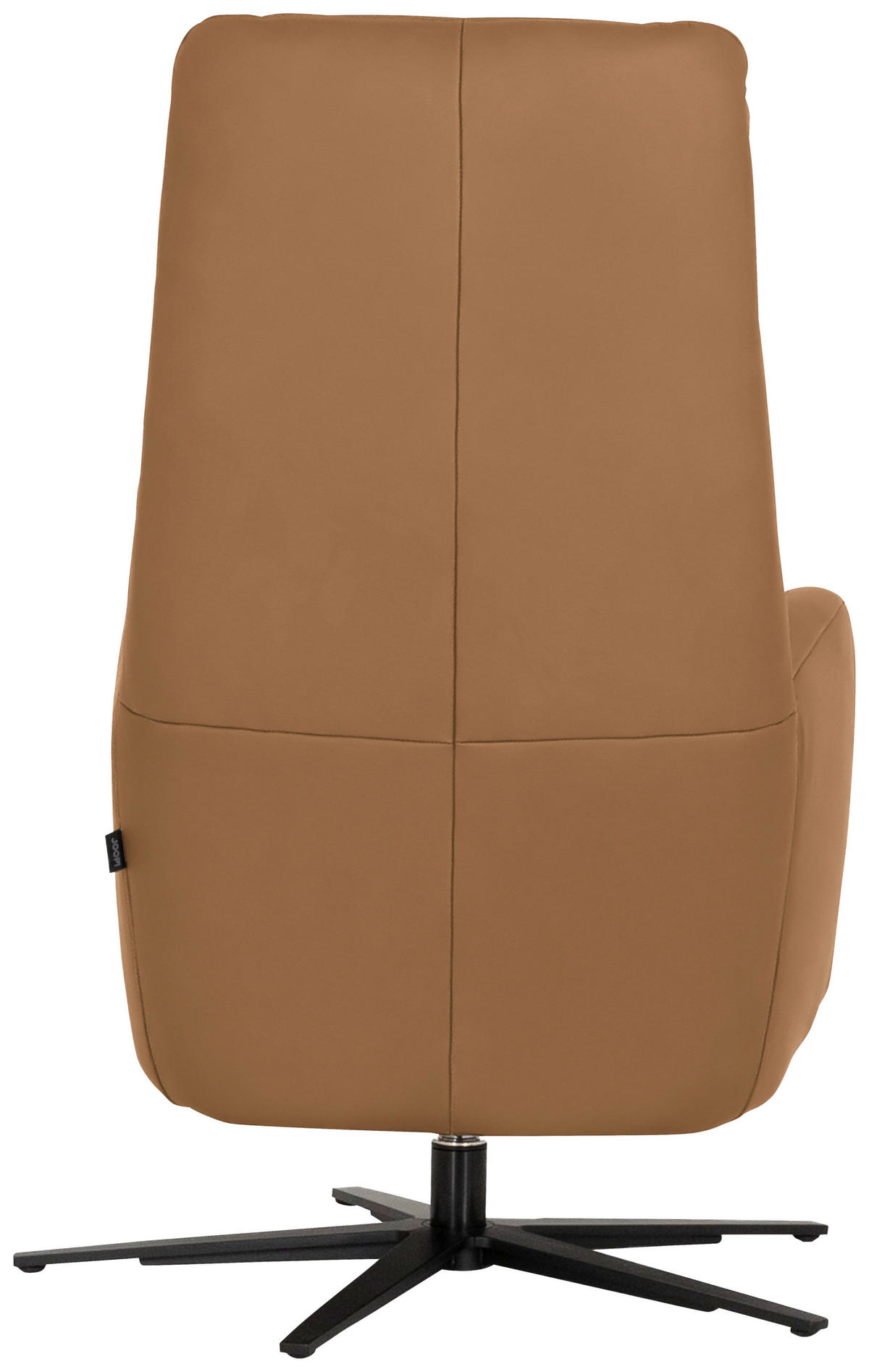 RELAXSESSEL Leder Hellbraun  - Hellbraun/Schwarz, Modern, Leder/Metall (66/110/83cm) - Joop!