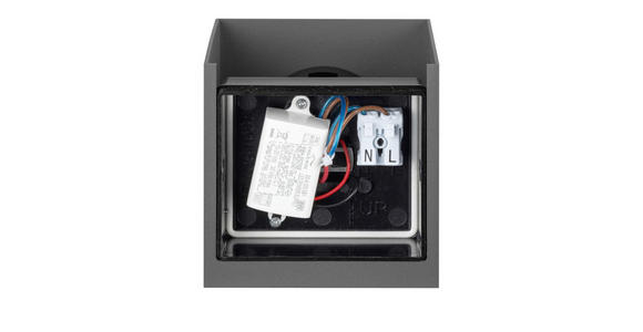 LED-WANDLEUCHTE Atlas 10/10/10 cm  - Dunkelgrau, Basics, Kunststoff/Metall (10/10/10cm) - Novel