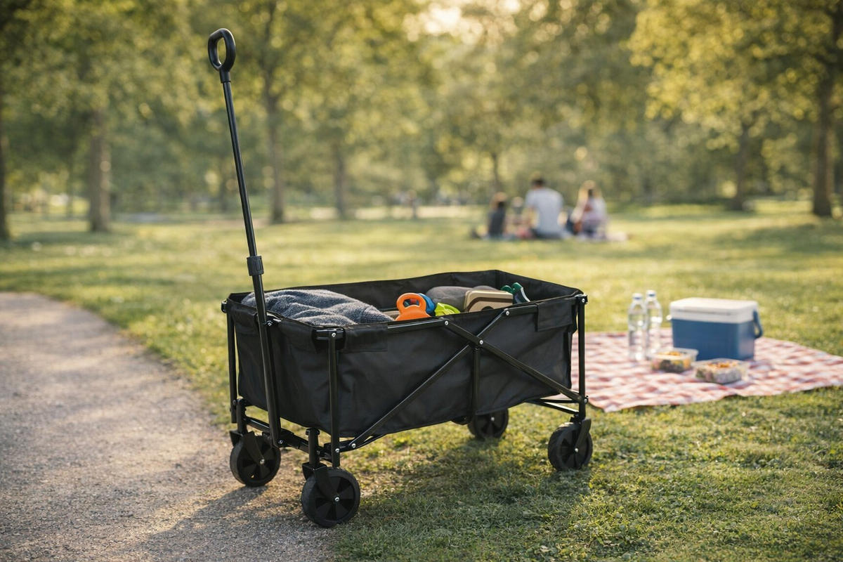 BOLLERWAGEN Schwarz 84/40/97 cm  - Schwarz, Basics, Kunststoff/Metall (84/40/97cm)