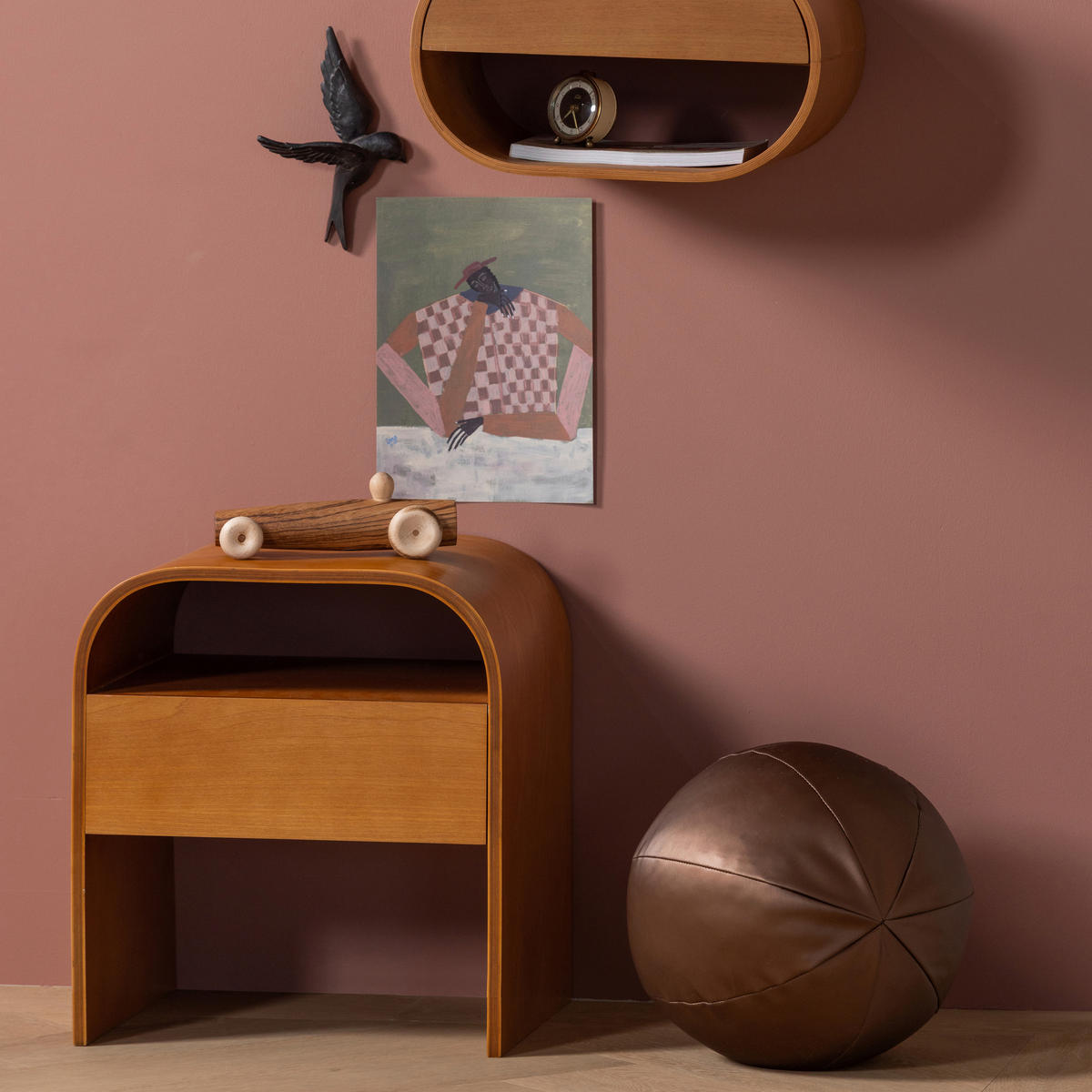 POUF Rodeo beschichtet 30/30/30 cm  - Braun, Design, Textil (30/30/30cm) - Livetastic