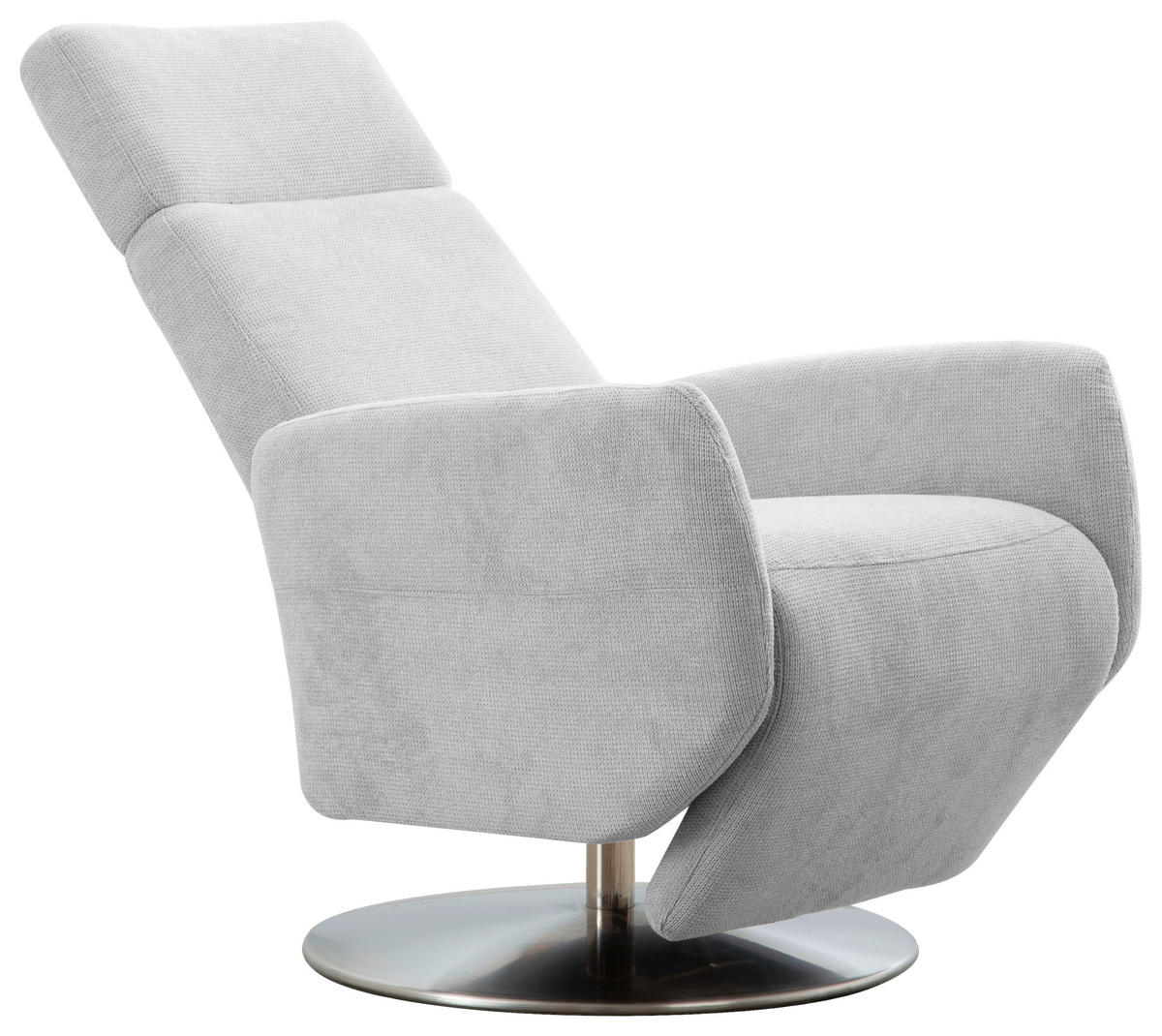 RELAXAČNÉ KRESLO, textil, svetlosivá - svetlosivá/chrómová, Konventionell, kov/textil (71/110/82cm) - Sit & More
