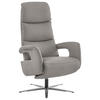 RELAXSESSEL in Leder Hellgrau  - Edelstahlfarben/Hellgrau, Design, Leder/Metall (76/119/86cm) - Dieter Knoll