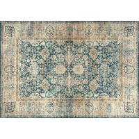 FLACHWEBETEPPICH 160/230 cm Aven Blau  - Blau, LIFESTYLE, Kunststoff/Textil (160/230cm) - wash+dry