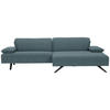 ECKSOFA in Flachgewebe Hellblau  - Anthrazit/Hellblau, Design, Textil/Metall (280/165cm) - Johann Jakob