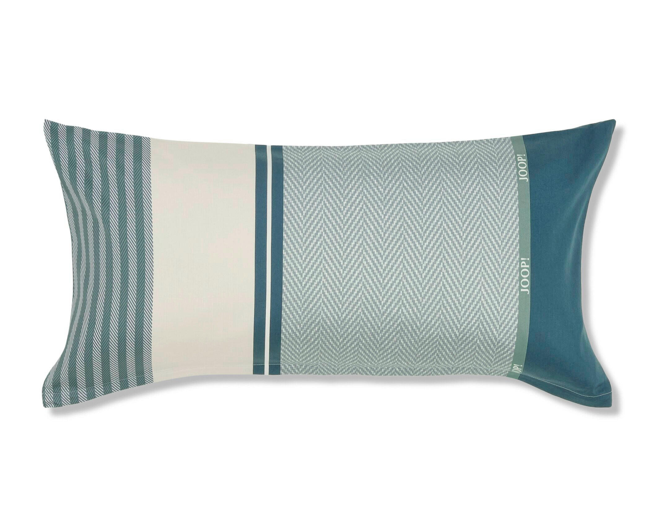 KOPFKISSENBEZUG HERRINGBONE STRIPES 80/40 cm  - Smaragdgrün, Design, Textil (80/40cm) - Joop!