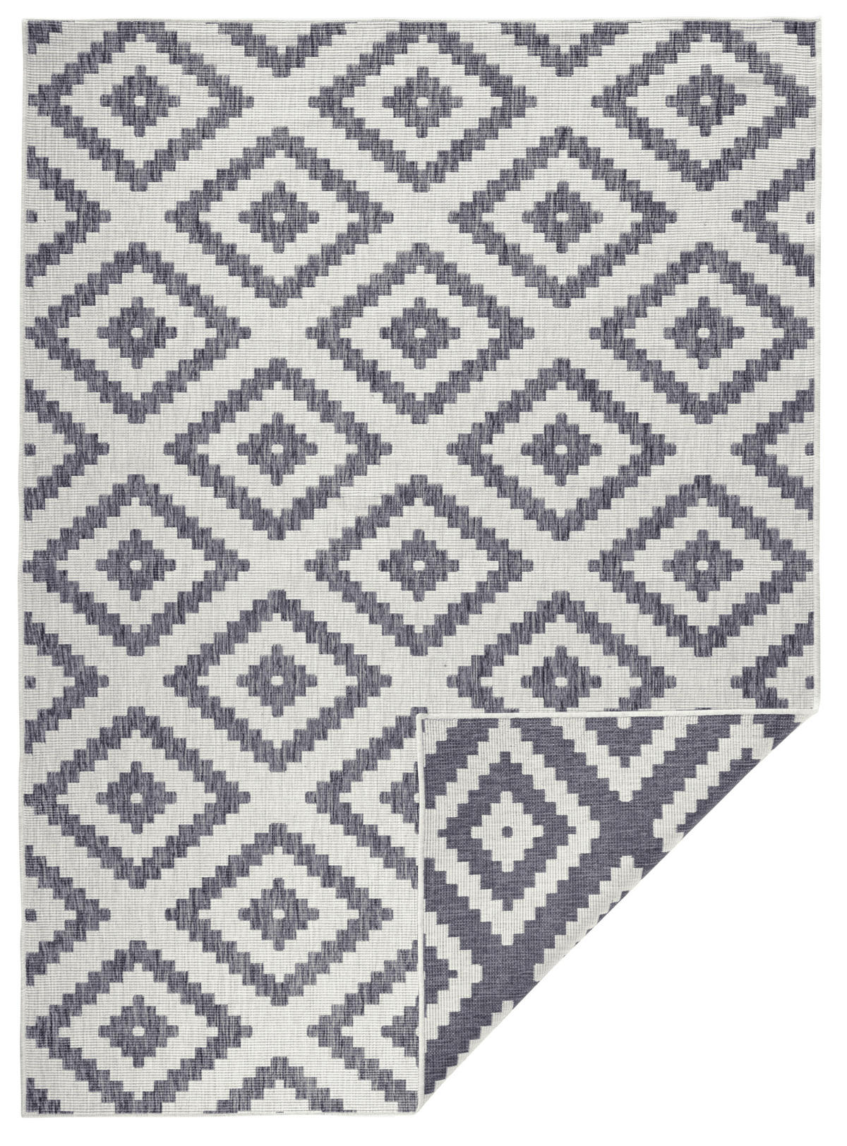 OUTDOORTEPPICH 80/150 cm Twin Creme, Grau  - Creme/Grau, Basics, Kunststoff (80/150cm)