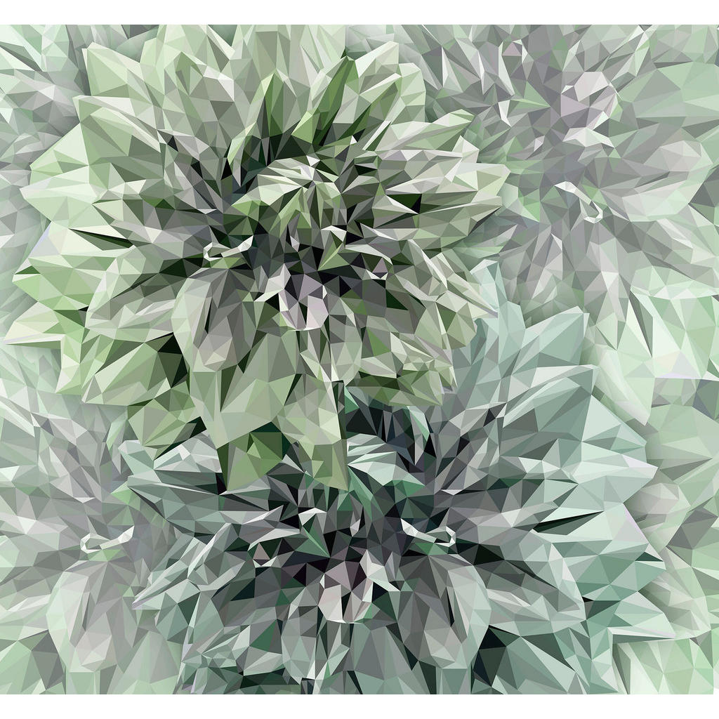 Fototapete Emerald Flowers