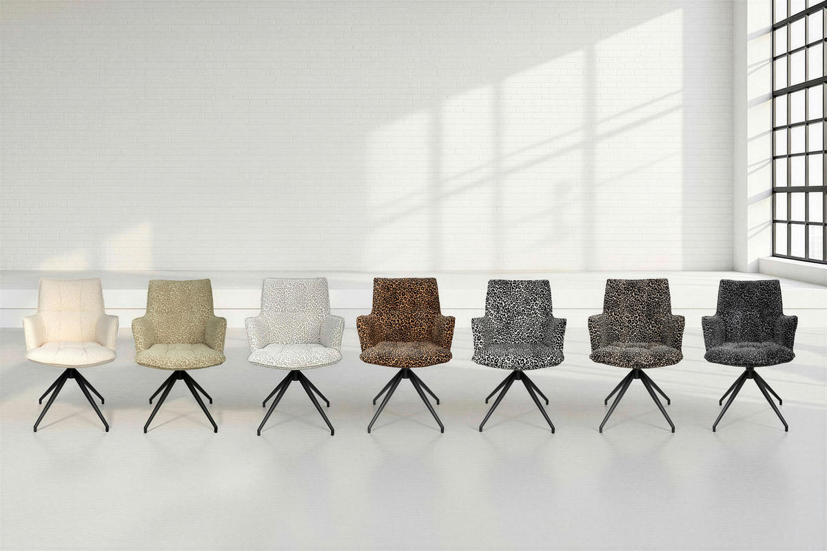 ŽIDLE S PODRUČKAMI, železo, žakár, černá, bílá - bílá/černá, Design, kov/textil (59/89.5/63cm) - Novel