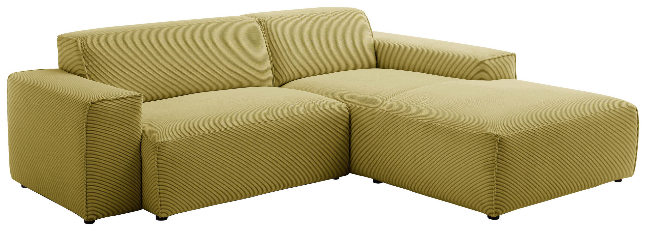 Thumbnail - Pure Home Lifestyle Ecksofa, Gelb, Grün, Textil, 3-Sitzer, Ottomane links, L-Form, 230x189 cm, Goldenes M, Oeko-Tex® Sta...