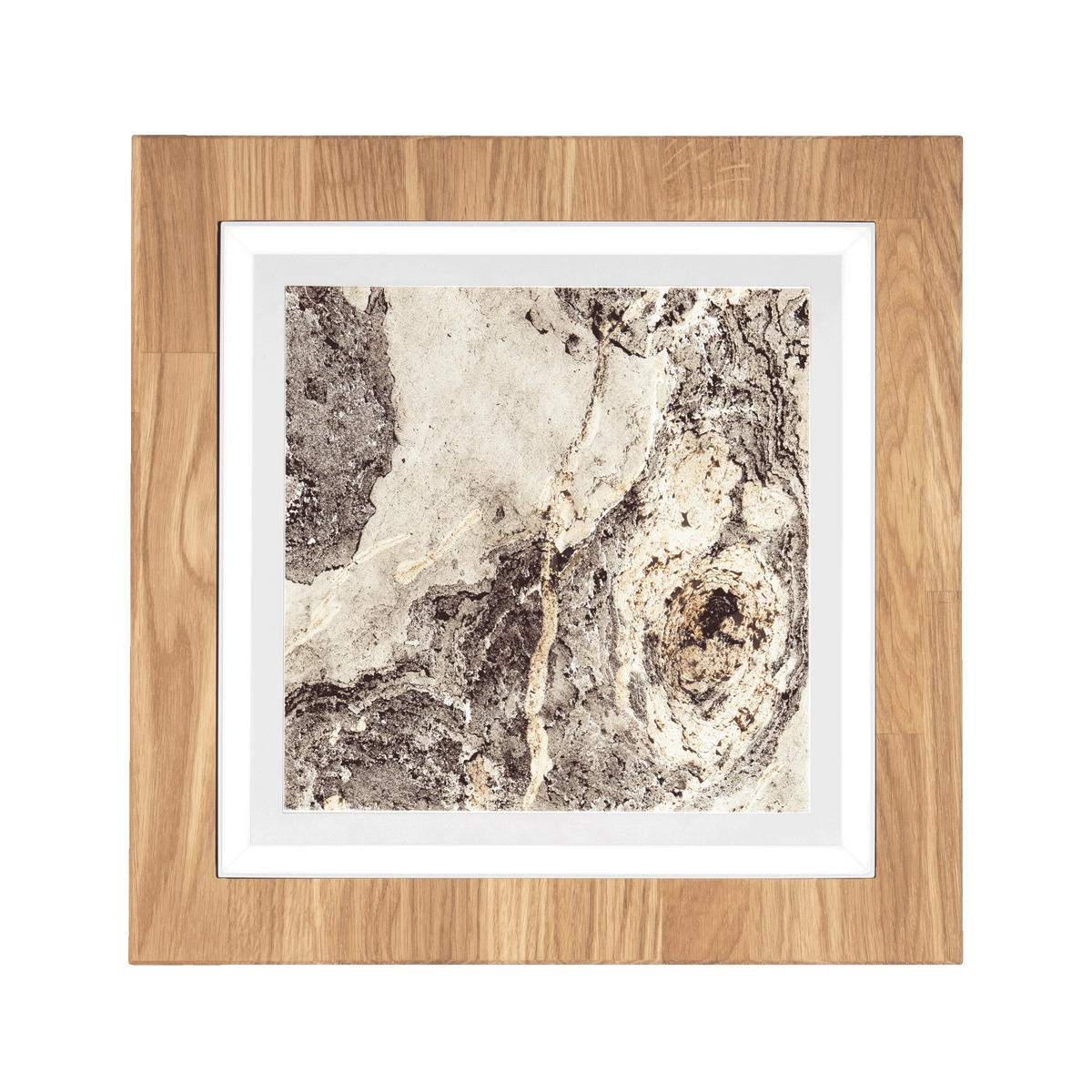 LED-DECKENLEUCHTE 40/40/6 cm   - Eichefarben/Anthrazit, Natur, Holz/Stein (40/40/6cm) - Waldwelt