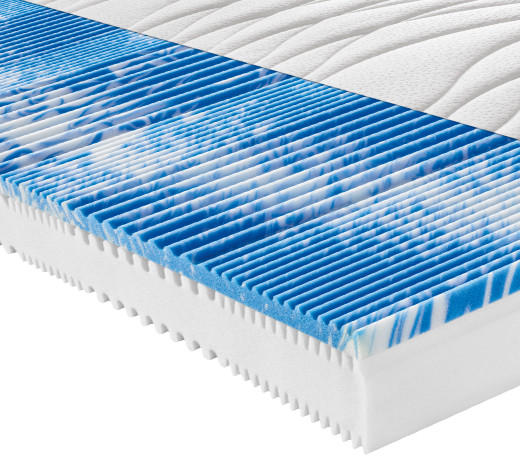KOMFORTSCHAUMMATRATZE PERFECT TOUCH KS 90/190 cm Höhe ca. 22 cm 7 -Zonen - Weiß, KONVENTIONELL, Textil (90/190cm) - Sleeptex