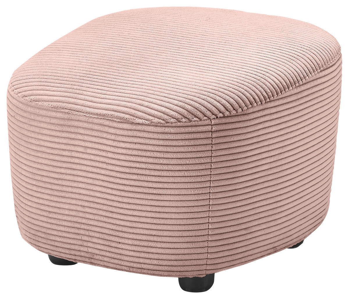 HOCKER Cord Rosa  - Schwarz/Rosa, Design, Kunststoff/Textil (54/41/57cm) - SetOne by Musterring
