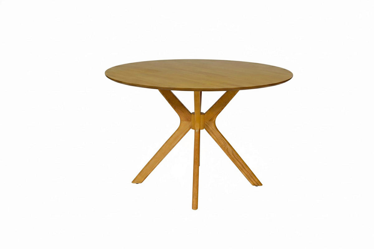 ESSTISCH 115/115/75,5 cm Echtholz  Holz in verschiedenen Holzdekoren erhältlich rund Eichefarben  - Eichefarben, KONVENTIONELL, Holz (115/115/75,5cm) - MID.YOU