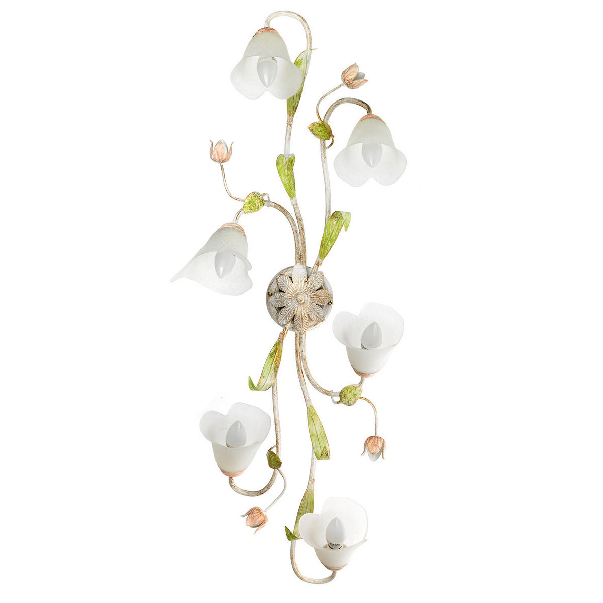 DECKENLEUCHTE    39/20/102 cm  - Pink/Weiß, KONVENTIONELL, Glas/Metall (39/20/102cm)