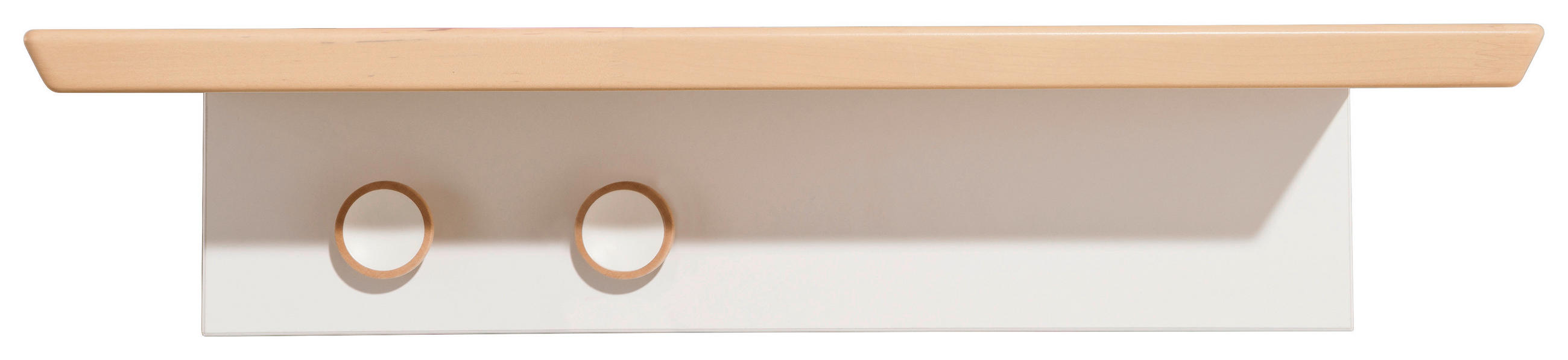 WANDREGAL Birke massiv Weiß, Birkefarben  - Birkefarben/Weiß, Design, Holz/Holzwerkstoff (96,4/12/20cm) - Paidi