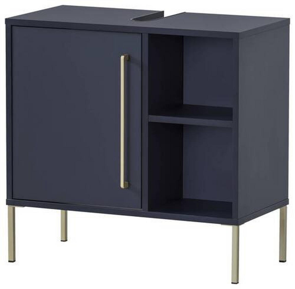 WASCHBECKENUNTERSCHRANK 65,3/63,3/33,1 cm  - Goldfarben/Dunkelblau, MODERN, Holzwerkstoff/Metall (65,3/63,3/33,1cm) - Stylife