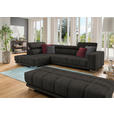 ECKSOFA in Chenille Braun  - Chromfarben/Braun, Design, Textil (207/301cm) - Xora