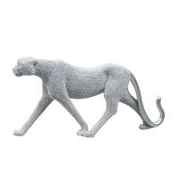 SZOBOR - ezüstszínű, Basics, műanyag (31,5/6,5/15cm)