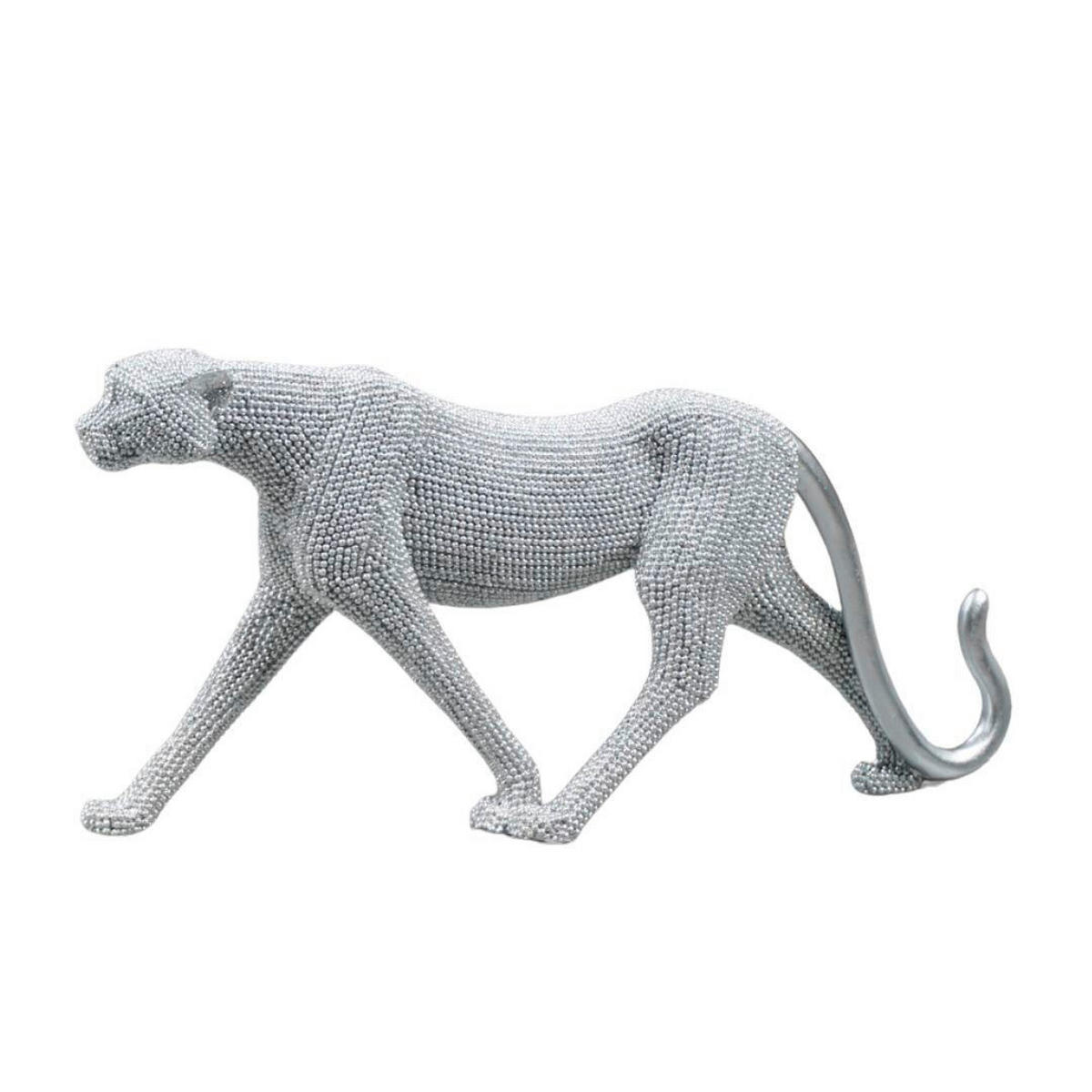 SZOBOR - ezüstszínű, Basics, műanyag (31,5/6,5/15cm)