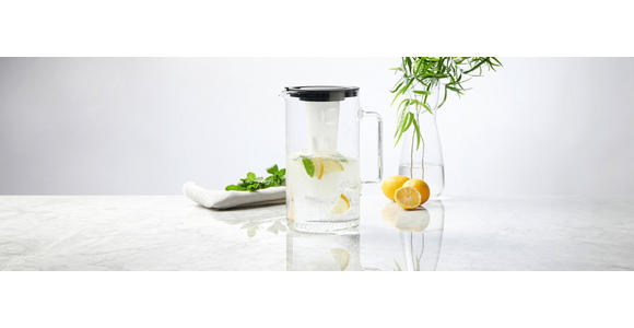 GLASKRUG - Klar/Schwarz, Basics, Glas (13,5/25,2cm) - Novel