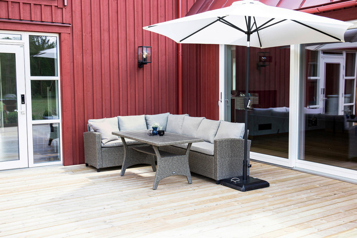 DINING-LOUNGESET 2-teilig  - Grau, KONVENTIONELL, Kunststoff - Gardenson