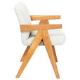 ARMLEHNSTUHL in Holz, Textil Beige  - Eichefarben/Beige, KONVENTIONELL, Holz/Textil (53,5/83/62cm) - Linea Natura