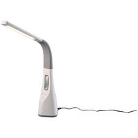 LAMPA NA PÍSACÍ STÔL, dotykový stmievač, 12,5/38/46 cm - sivá/biela, Trend, plast (12,5/38/46cm) - Novel