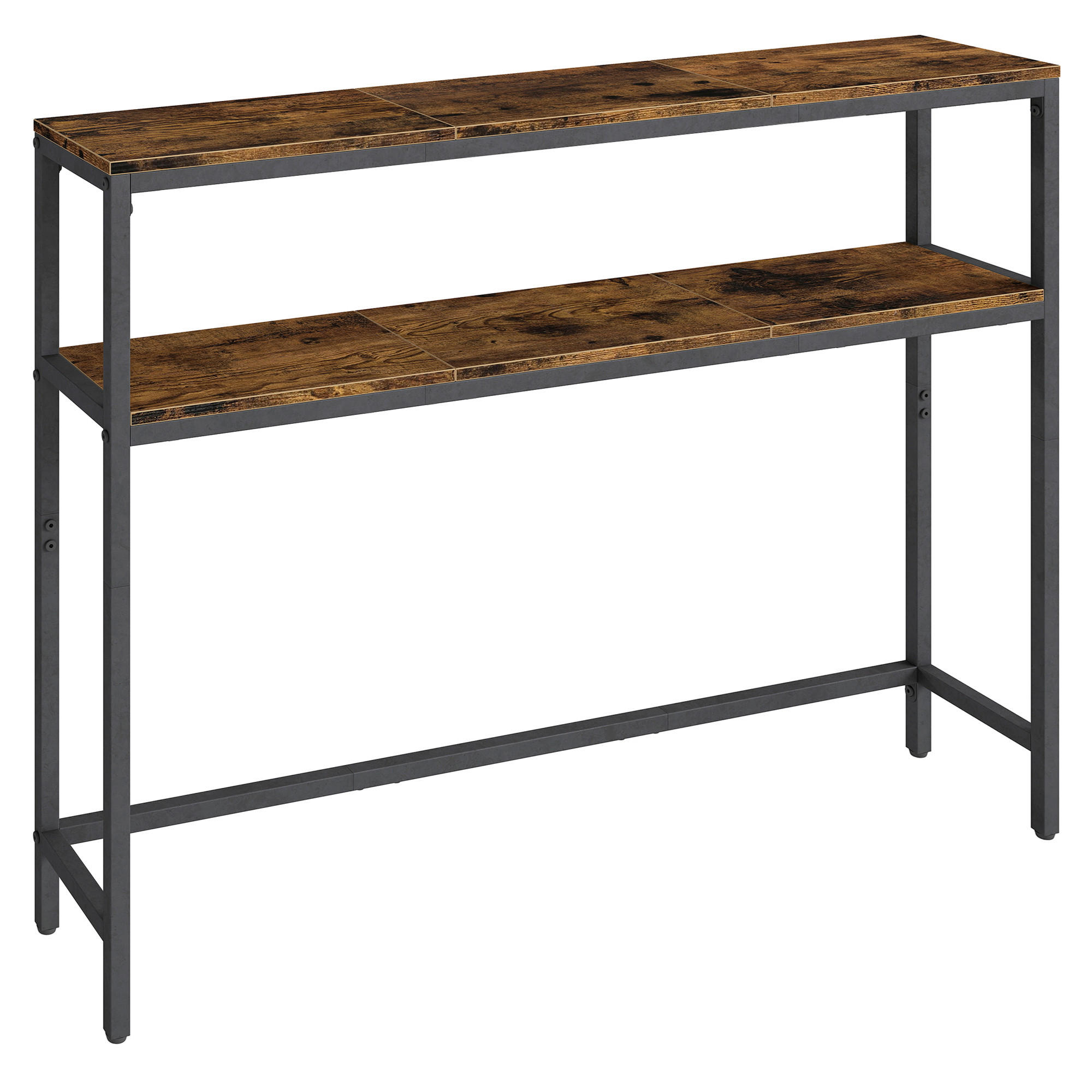KONSOLENTISCH Schwarz, Dunkelbraun  - Dunkelbraun/Schwarz, Trend, Holzwerkstoff/Metall (100/20/80cm) - Boxxx