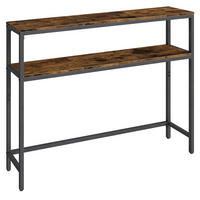 KONSOLENTISCH Schwarz, Dunkelbraun  - Dunkelbraun/Schwarz, Trend, Holzwerkstoff/Metall (100/20/80cm) - Boxxx