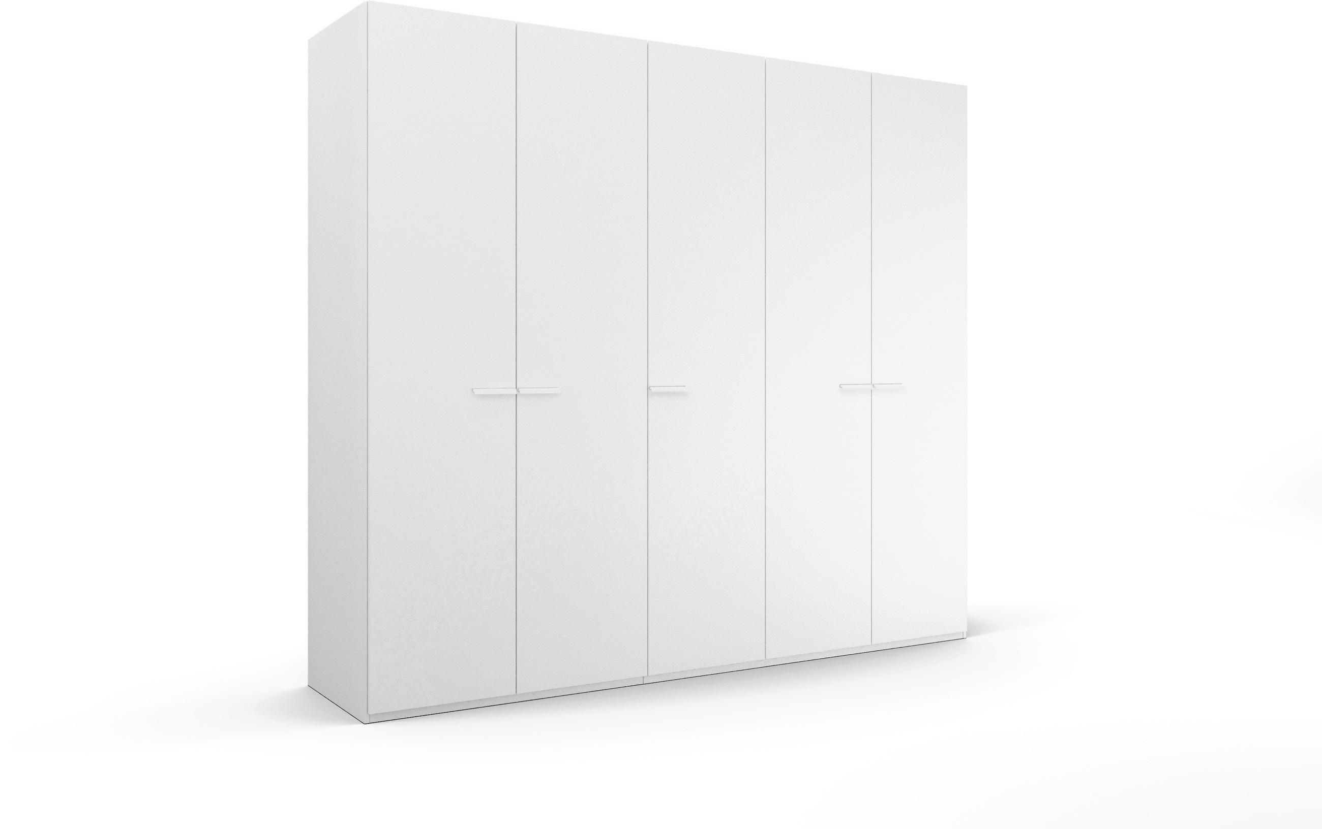 DREHTÜRENSCHRANK 251/235/60 cm 5-türig Weiß  - Weiß, Trend, Glas/Holzwerkstoff (251/235/60cm) - Novel