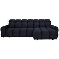 HÖRNSOFFA i velour mörkgrå  - mörkgrå/svart, Design, textil/plast (283/178cm) - Welnova